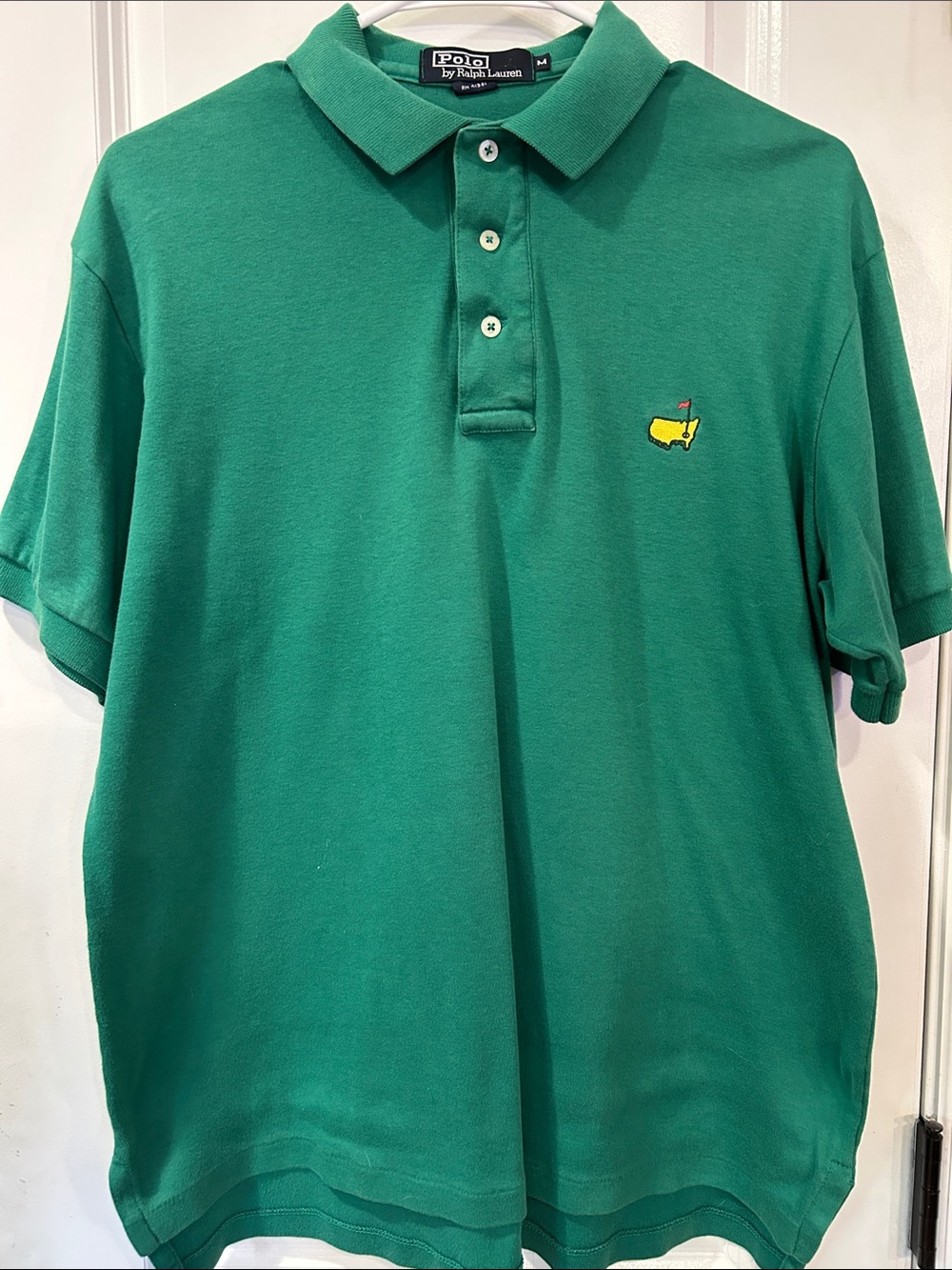 Polo by Ralph Lauren Green Short Sleeve Polo with Yellow Embroidered Logo